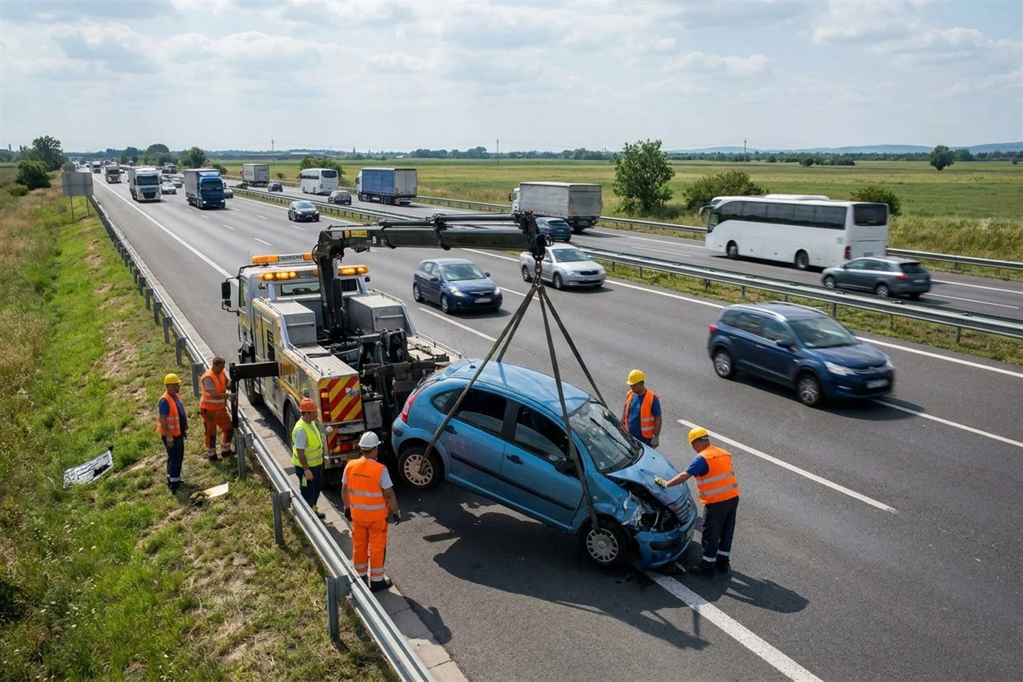 Autómentés az M3 autópályán