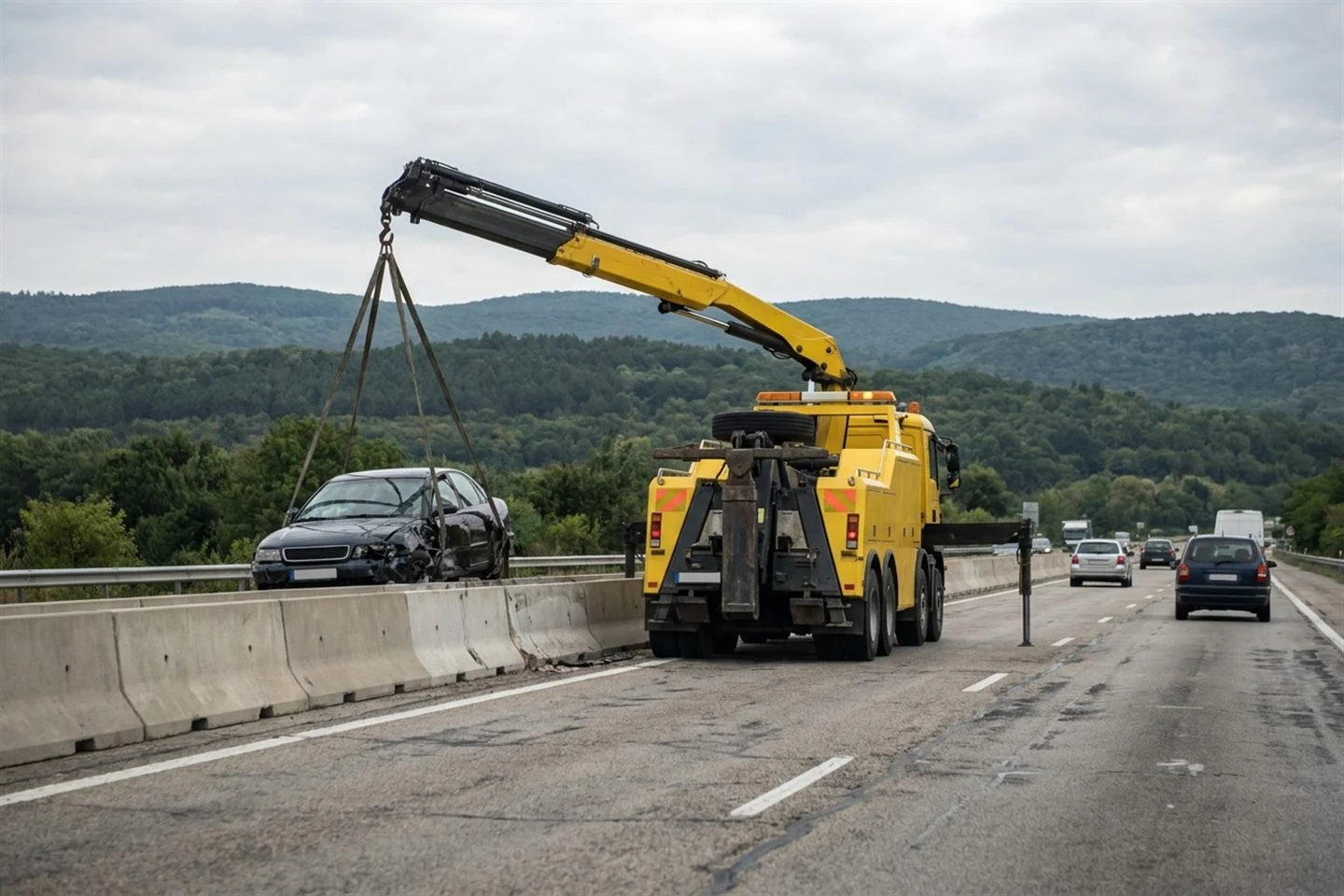Darus mentés az M31 autópályán